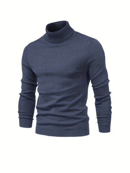 Elegancki Sweter Wełniany Z Golfem I Detalami Męski | Idealny na Jesień/Zimę