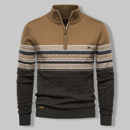 Vintage Sweter z Zamkiem Męski | Idealny na Jesień/Zimę