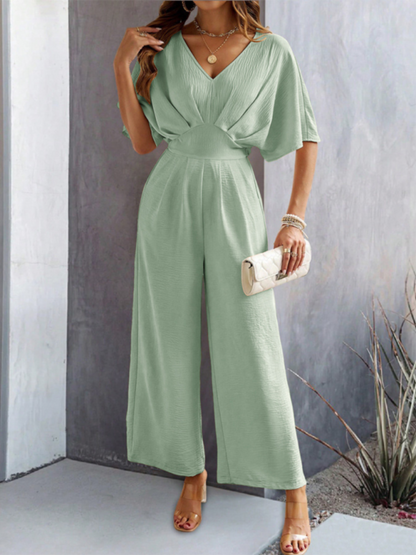 Kobiece Minimalistyczne Bawełniane Jumpsuit Damskie z Elastycznym Pasem