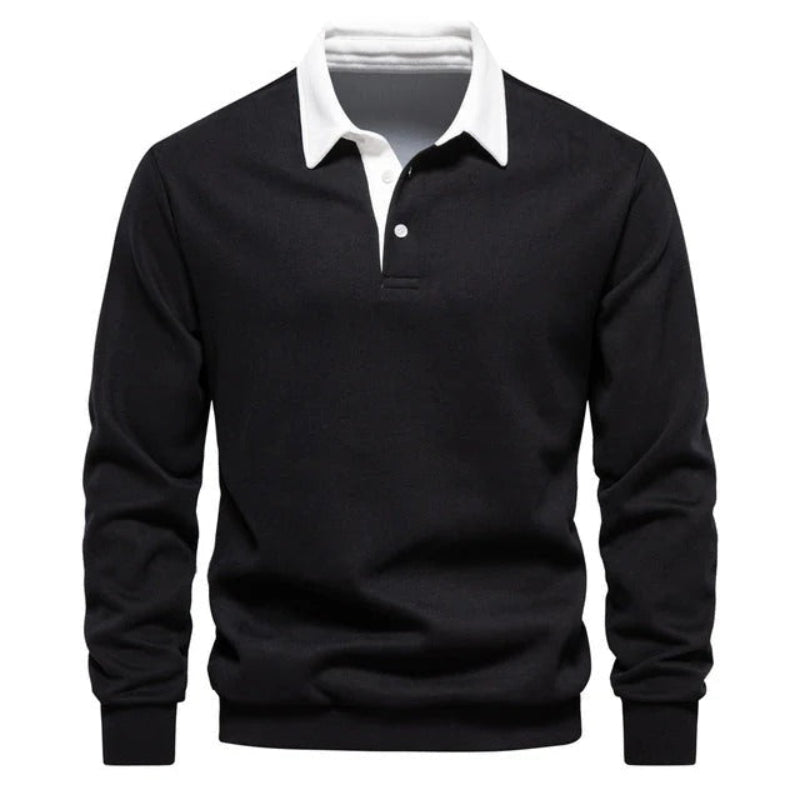 Casualowy Sweter Polo Z Kołnierzykiem I Guzikami  Męski | Idealny Na Każdą Porę Roku