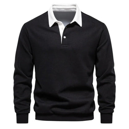 Casualowy Sweter Polo Z Kołnierzykiem I Guzikami  Męski | Idealny Na Każdą Porę Roku