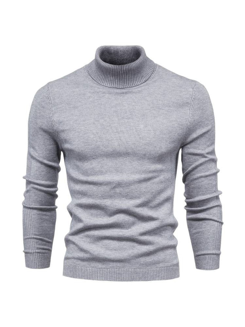 Elegancki Sweter Wełniany Z Golfem I Detalami Męski | Idealny na Jesień/Zimę