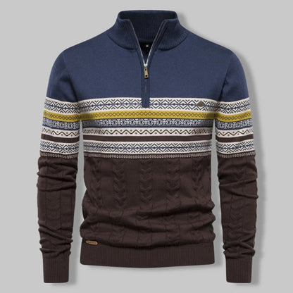 Vintage Sweter z Zamkiem Męski | Idealny na Jesień/Zimę
