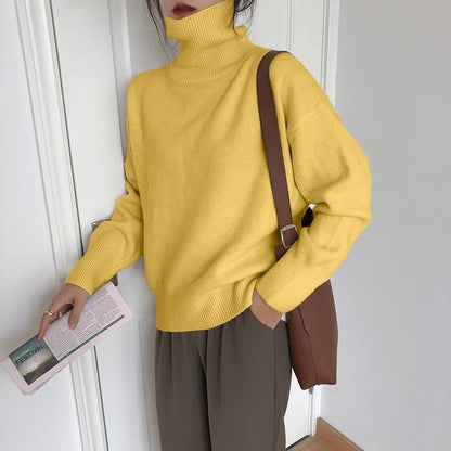 Elegancki Golfowy Sweter Dzianinowy Damski | Idealny na Jesień/Zimę