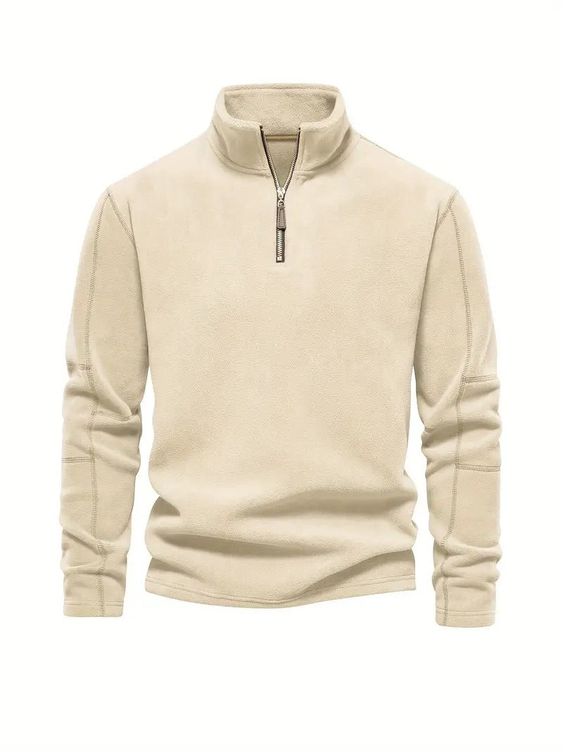 Elegancki Sweter z Zamkiem Pod Szyją Męski | Idealny na Jesień/Zimę