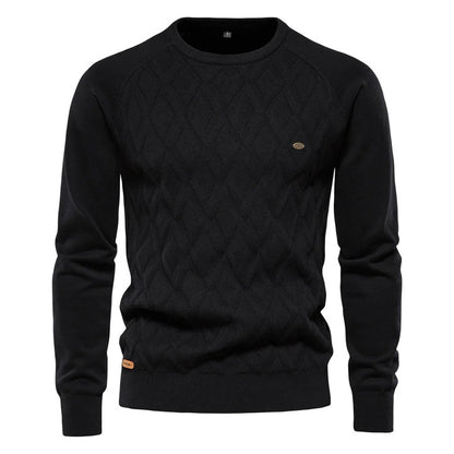 Wygodny Sweter z Okrągłym Dekoltem Męski | Idealny na Jesień/Zimę