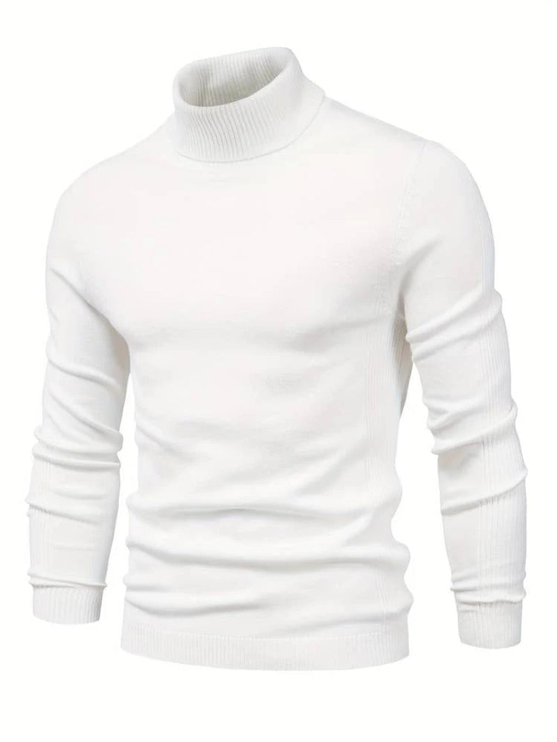 Elegancki Sweter Wełniany Z Golfem I Detalami Męski | Idealny na Jesień/Zimę