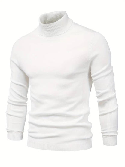 Elegancki Sweter Wełniany Z Golfem I Detalami Męski | Idealny na Jesień/Zimę