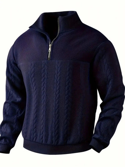 Klasyczny Sweter z Zamkiem Męski | Idealny na Jesień/Zimę