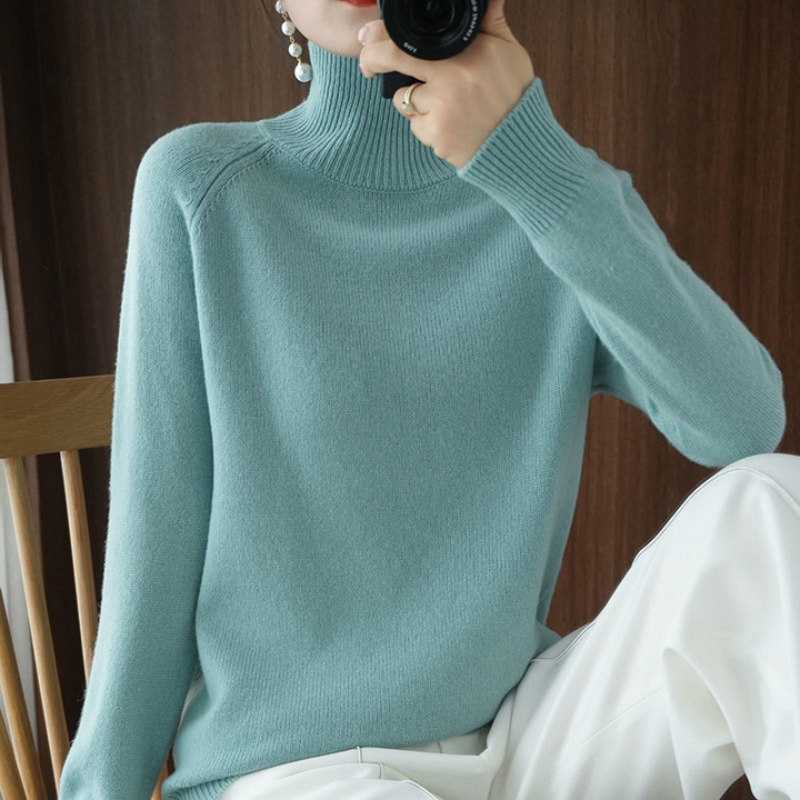 Elegancki Sweter z Golfem Damski | Idealny na Jesien/Zimę