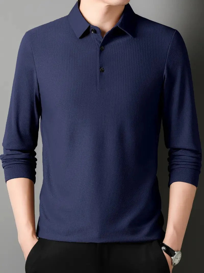Klasyczny Sweter Polo z Guzikami Męski | Idealny na Jesień/Zimę