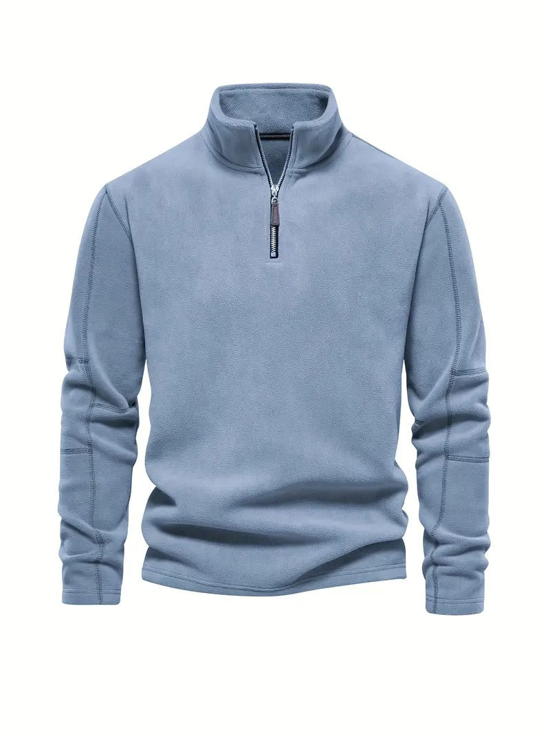 Elegancki Sweter z Zamkiem Pod Szyją Męski | Idealny na Jesień/Zimę
