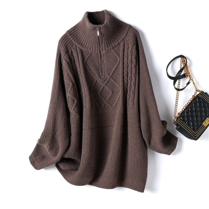 Casualowy Sweter z Wzorem Geometrycznym Damski | Idealny na Jesień/Zimę
