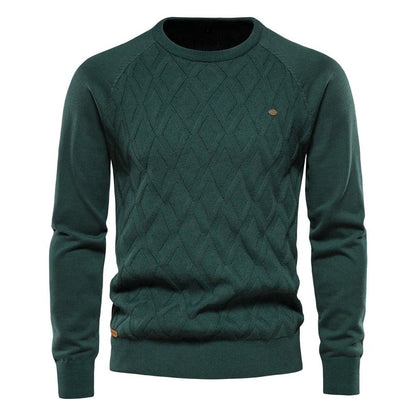 Wygodny Sweter z Okrągłym Dekoltem Męski | Idealny na Jesień/Zimę