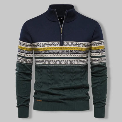 Vintage Sweter z Zamkiem Męski | Idealny na Jesień/Zimę