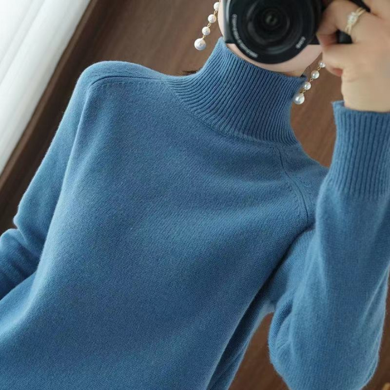 Elegancki Sweter z Golfem Damski | Idealny na Jesien/Zimę