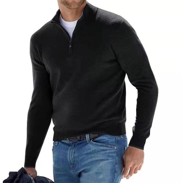 Funkcjonalny Sweter z Zamkiem Męski | Idealny na Jesień/Zimę