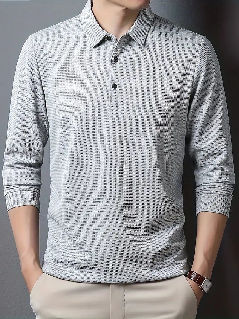 Klasyczny Sweter Polo z Guzikami Męski | Idealny na Jesień/Zimę