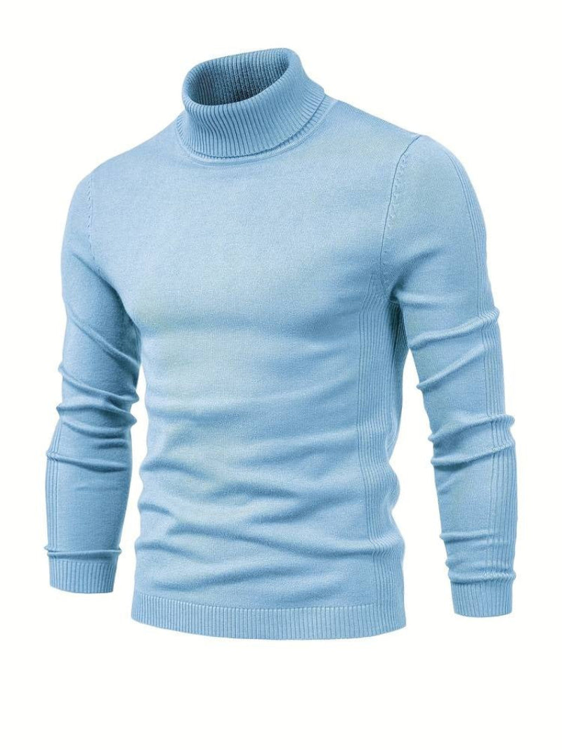 Elegancki Sweter Wełniany Z Golfem I Detalami Męski | Idealny na Jesień/Zimę