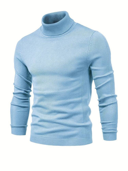 Elegancki Sweter Wełniany Z Golfem I Detalami Męski | Idealny na Jesień/Zimę