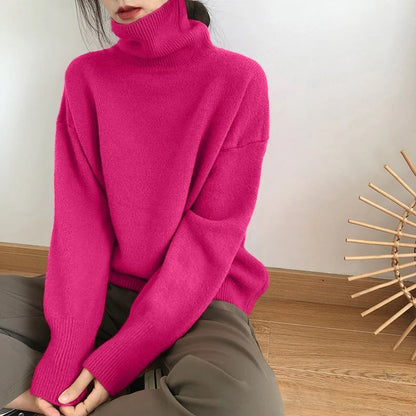 Elegancki Golfowy Sweter Dzianinowy Damski | Idealny na Jesień/Zimę