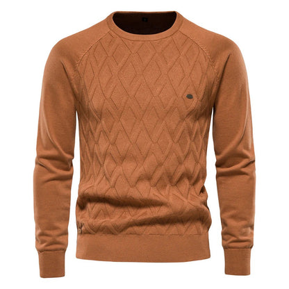 Wygodny Sweter z Okrągłym Dekoltem Męski | Idealny na Jesień/Zimę