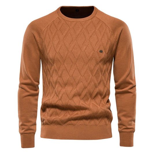 Wygodny Sweter z Okrągłym Dekoltem Męski | Idealny na Jesień/Zimę