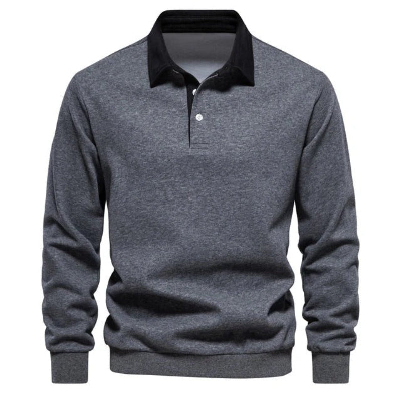 Casualowy Sweter Polo Z Kołnierzykiem I Guzikami  Męski | Idealny Na Każdą Porę Roku