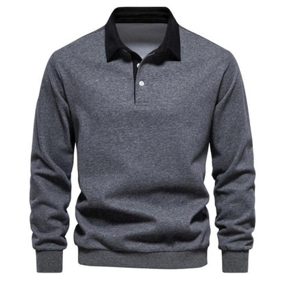 Casualowy Sweter Polo Z Kołnierzykiem I Guzikami  Męski | Idealny Na Każdą Porę Roku