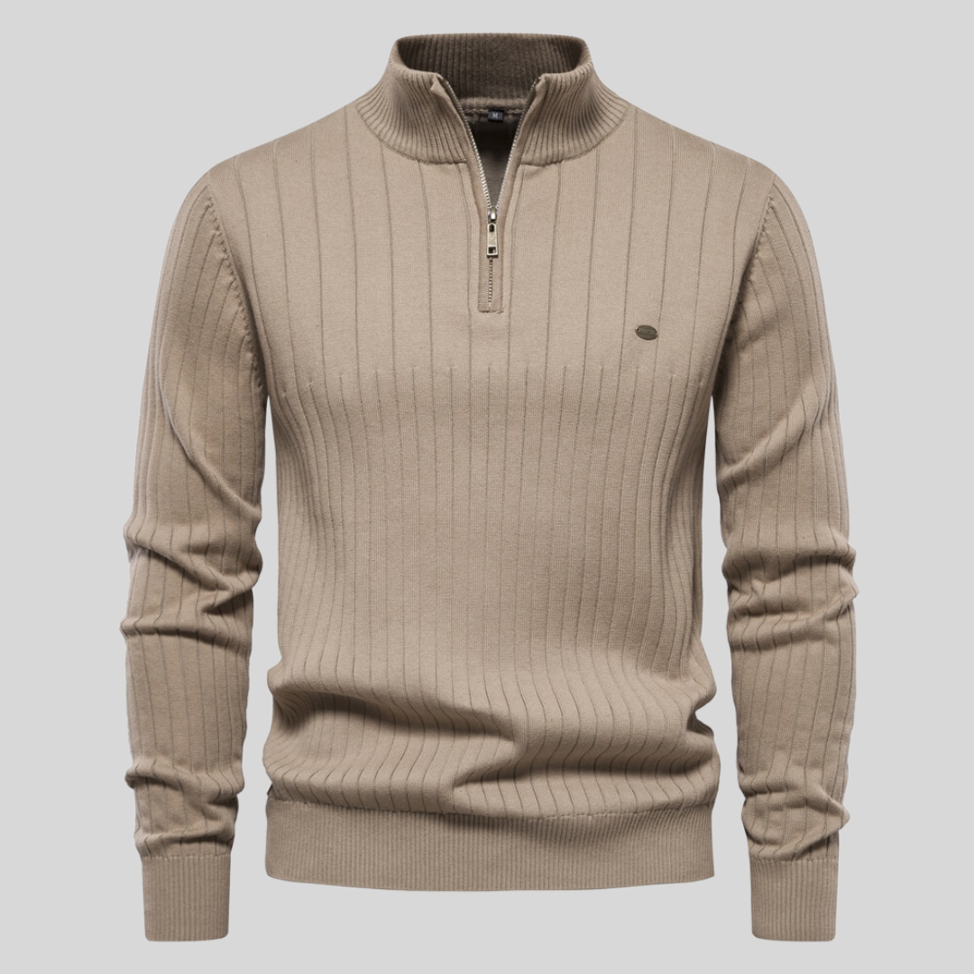 Wyrafinowany Sweter z Zamkiem Męski | Idealny na Jesień/Zimę