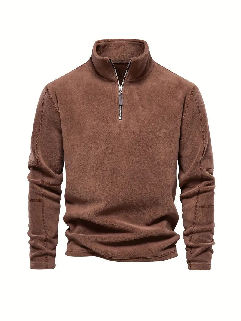 Elegancki Sweter z Zamkiem Pod Szyją Męski | Idealny na Jesień/Zimę