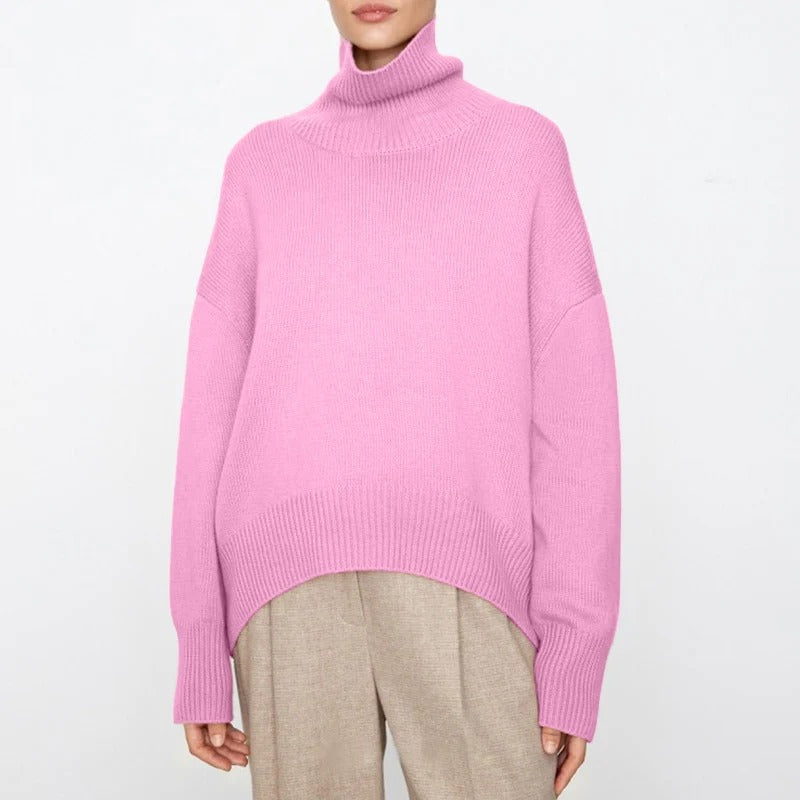 Elegancki Golfowy Sweter Dzianinowy Damski | Idealny na Jesień/Zimę