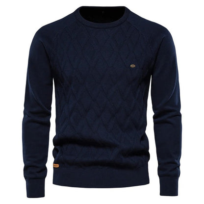 Wygodny Sweter z Okrągłym Dekoltem Męski | Idealny na Jesień/Zimę