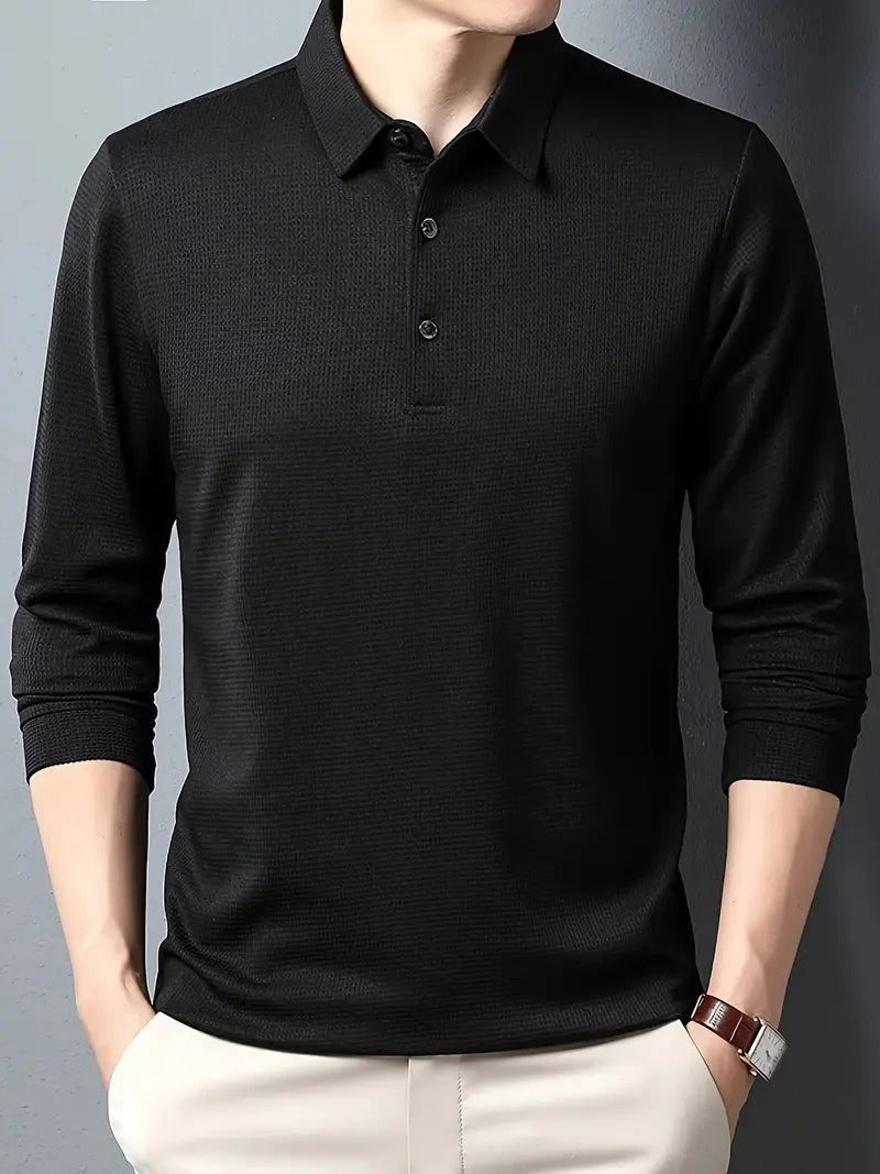 Klasyczny Sweter Polo z Guzikami Męski | Idealny na Jesień/Zimę