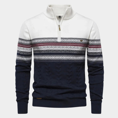 Vintage Sweter z Zamkiem Męski | Idealny na Jesień/Zimę