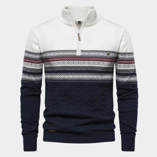 Vintage Sweter z Zamkiem Męski | Idealny na Jesień/Zimę