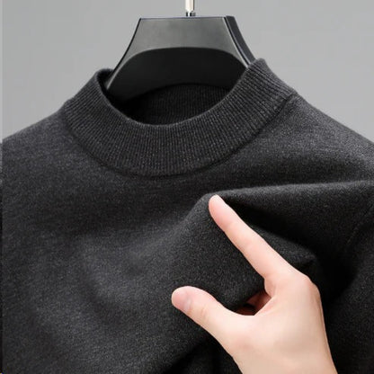 Casualowy Gładki Sweter Z Okrągłym Dekoltem  Męski | Idealny na Każdą Porę Roku