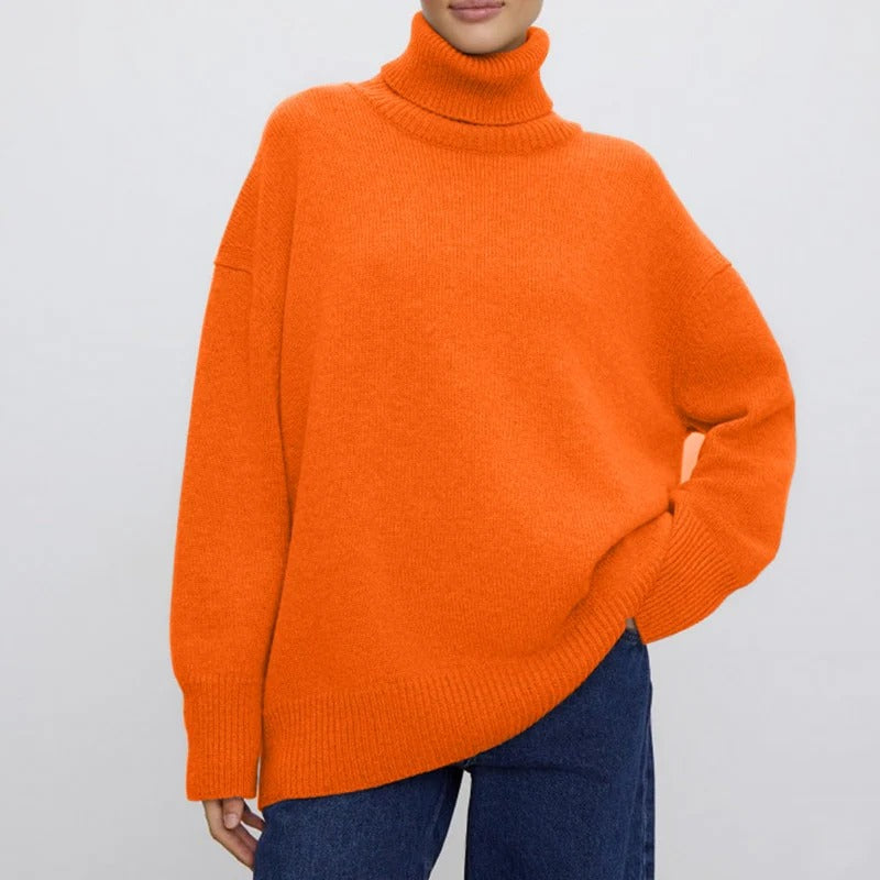 Elegancki Golfowy Sweter Dzianinowy Damski | Idealny na Jesień/Zimę
