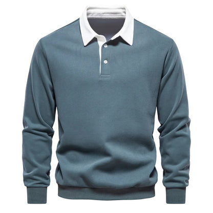 Casualowy Sweter Polo Z Kołnierzykiem I Guzikami  Męski | Idealny Na Każdą Porę Roku