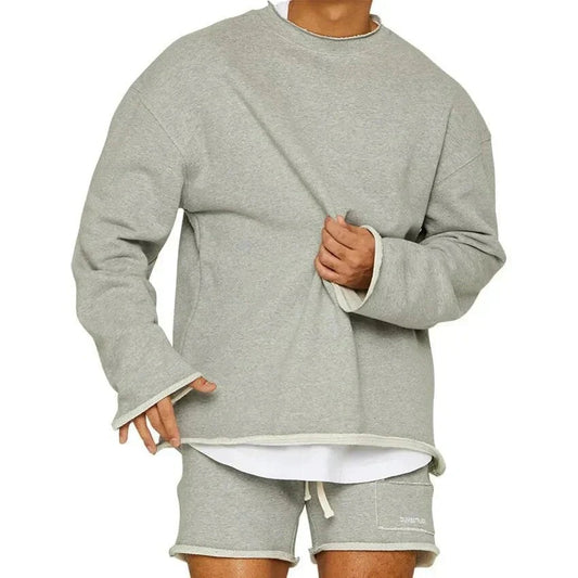 Casualowy Wygodny Sweter z Okrągłym Dekoltem Męski | Idealny na Jesień/Zimę