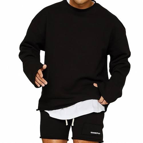 Casualowy Wygodny Sweter z Okrągłym Dekoltem Męski | Idealny na Jesień/Zimę