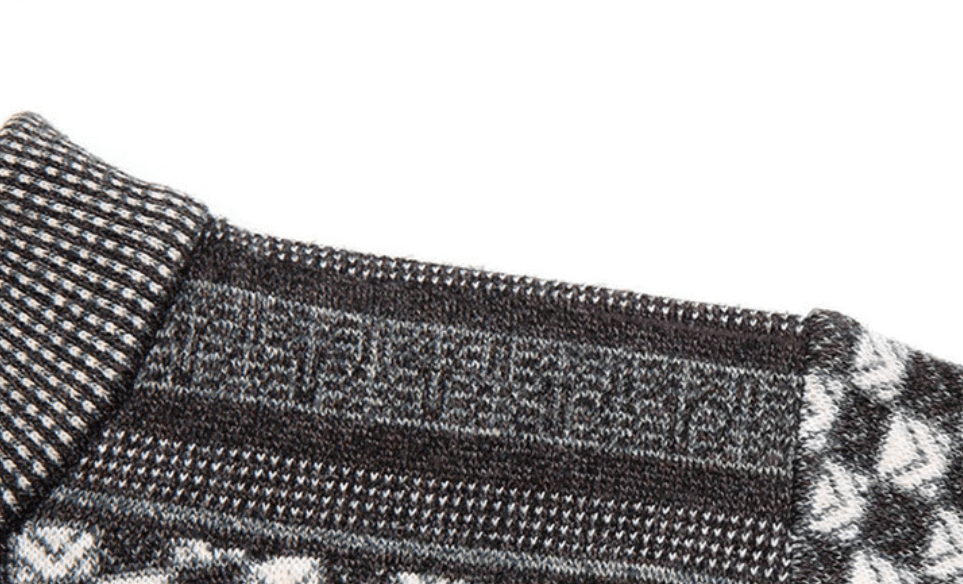 Elegancki Sweter Fleece w Kratę Męski | Idealny na Jesień/Zimę