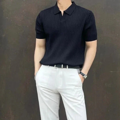 Męskie Eleganckie Bawełniane Poloshirt z Klasycznym Krojem