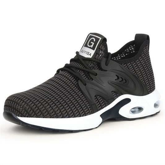 Męskie Wygodne Syntetyczne Buty Robocze z Stalowym Noskiem z Ergonomiczną Konstrukcją