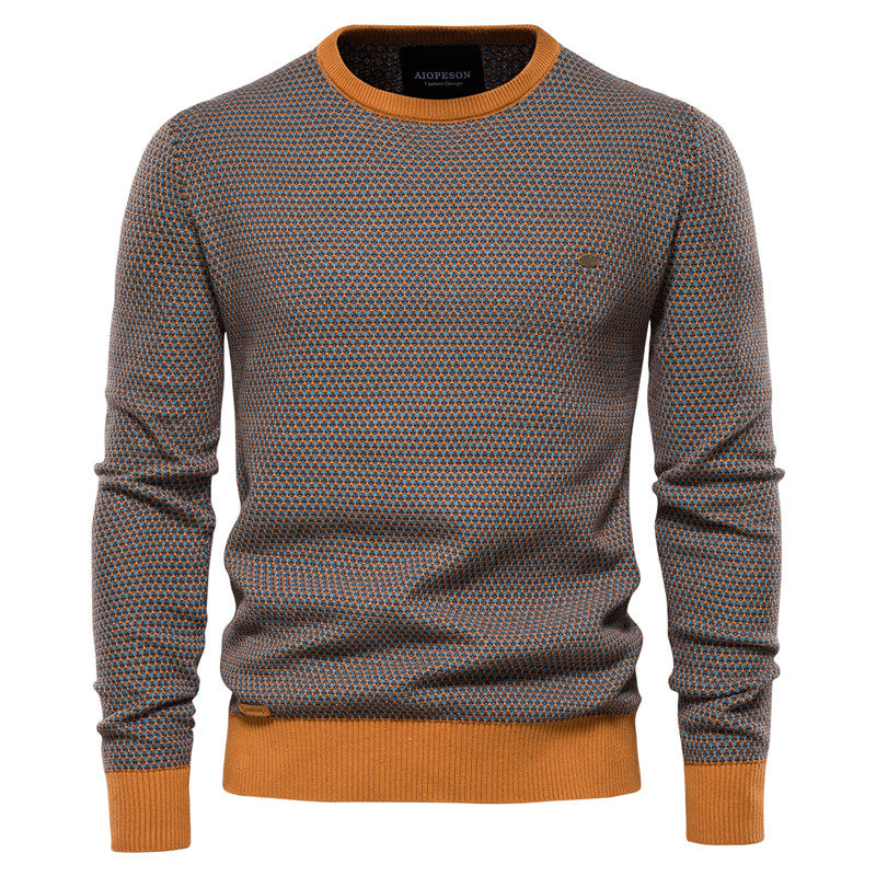 Elegancki Sweter w Dwa Kolory z Podszewką Męski | Idealny na Jesień/Zimę