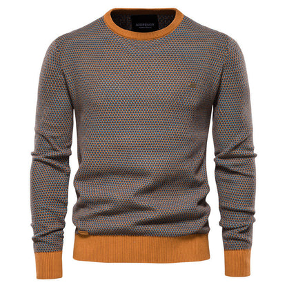 Elegancki Sweter w Dwa Kolory z Podszewką Męski | Idealny na Jesień/Zimę