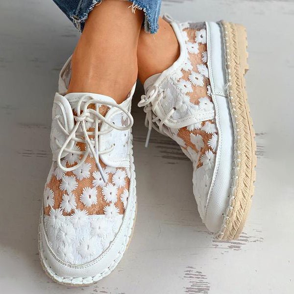 Damskie Stylowe Buty Ortopedyczne z Kwiatowym Wzorem z Wysokiej Jakości Tkaniny