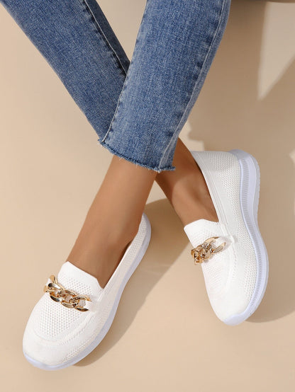 Damskie Wygodne Oddychające Sneakersy Slip-On z Łatwym Zakładaniem